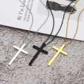 TITANIUM(NEVER FADE) Large Cross Necklace 45cm (SILVER ONLY)