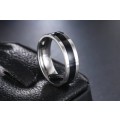 BLACK AND SILVER Ring SIZE 11 US