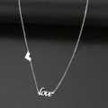 TITANIUM (NEVER FADE) LOVE HEART Necklace 45 cm (SILVER ONLY)
