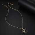 TITANIUM (NEVER FADE) FLOWER HEARTS Necklace 45 cm (SILVER ONLY)
