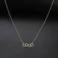 Retail Price R1099 TITANIUM (NEVER FADE) FOUR HEARTS Necklace 45 cm (GOLD ONLY)
