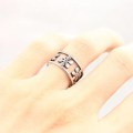 TITANIUM (NEVER FADE) FLOWER Ring SIZE 9 US (SILVER ONLY)