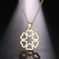 TITANIUM (NEVER FADE) HEART FLOWER Necklace 45cm (SILVER ONLY)