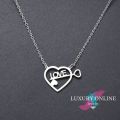Retail Price R899 TITANIUM (NEVER FADE) LOVE HEART Necklace  45cm (SILVER ONLY)