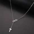 Retail Price R899 TITANIUM (NEVER FADE) "INFINITY CROSS" Necklace 60cm (SILVER ONLY)