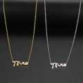 TITANIUM (NEVER FADE) MRS PENDANT Necklace 45cm (SILVER ONLY)