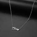 TITANIUM (NEVER FADE) MRS PENDANT Necklace 45cm (SILVER ONLY)