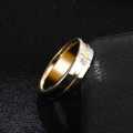 TITANIUM (NEVER FADE) GOLD AND SILVER ring with Simulated Diamond SIZE 11 US