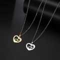 TITANIUM (NEVER FADE) TRIPLE HEARTS Necklace 45cm (SILVER ONLY)