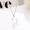 TITANIUM (NEVER FADE) "MOON CRESCENT" Necklace 45cm (SILVER ONLY)