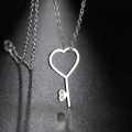 Retail Price R999 TITANIUM ( NEVER FADE) `HEART KEY`  Necklace 45 cm (SILVER ONLY)