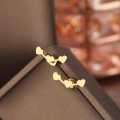 Retail Price R549 TITANIUM (NEVER FADE) TRIPLE HEART EARRINGS (GOLD ONLY)