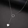 Retail Price R1099 TITANIUM (NEVER FADE) HOLLOW AND SOLID HEARTS Necklace  (SILVER ONLY)
