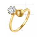 Retail Price R1349 TITANIUM (NEVER FADE) GOLD Ring with Simulated Diamond SIZE 10 US