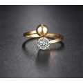 Retail Price R1349 TITANIUM (NEVER FADE) GOLD Ring with Simulated Diamond SIZE 7 US