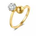 Retail Price R1349 TITANIUM (NEVER FADE) GOLD Ring with Simulated Diamond SIZE 10 US