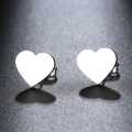 Retail Price R549 TITANIUM (NEVER FADE) SOLID HEART Earrings (SILVER ONLY)