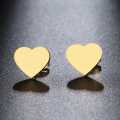 Retail Price R549 TITANIUM (NEVER FADE) SOLID HEART Earrings (SILVER ONLY)