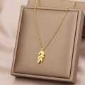 Retail Price R1199 TITANIUM (NEVER FADE) LEAF Necklace 45 cm (GOLD ONLY)