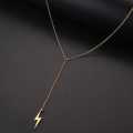 Retail Price R1199 TITANIUM (NEVER FADE) LIGHTNING Necklace 45 cm (GOLD ONLY)