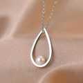Retail Price R1199 TITANIUM (NEVER FADE) TEAR PEARL Necklace 45cm (SILVER ONLY)