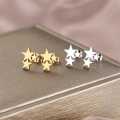 Retail Price R599 TITANIUM (NEVER FADE) THREE STARTS Earrings (GOLD ONLY)