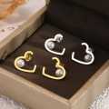 Retail Price R599 TITANIUM (NEVER FADE) HEART WITH PEARL Earrings (SILVER ONLY)