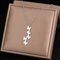 Retail Price R1099 TITANIUM (NEVER FADE) FIVE BUTTERFLIES Necklace 45cm (SILVER ONLY)