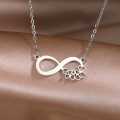 Retail Price R1399 TITANIUM (NEVER FADE) INFINITY HEARTS Necklace 45cm (SILVER ONLY)