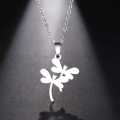 Retail Price R1099 TITANIUM (NEVER FADE) TWO DRAGONFLIES Necklace 45cm (SILVER ONLY)