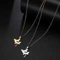 Retail Price R1099 TITANIUM (NEVER FADE) SILVER TWO DRAGONFLIES Necklace 45cm