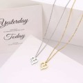 Retail Price R1099 TITANIUM (NEVER FADE) HOLLOW HEART Necklace 45cm (SILVER ONLY)