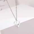 Retail Price R1099 TITANIUM (NEVER FADE) HOLLOW HEART Necklace 45cm (SILVER ONLY)