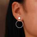 Retail Price R699 TITANIUM (NEVER FADE) HOOP WITH STUD Earrings (SILVER ONLY)