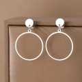 Retail Price R699 TITANIUM (NEVER FADE) HOOP WITH STUD Earrings (SILVER ONLY)