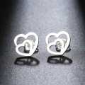 Retail Price R699 TITANIUM (NEVER FADE) GOLD DOUBLE HEART Earrings