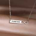 Retail Price R1499 TITANIUM (NEVER FADE) SILVER FOREVER INFINITY Necklace 45cm