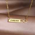 Retail Price R1499 TITANIUM (NEVER FADE) SILVER FOREVER INFINITY Necklace 45cm