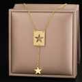 Retail Price R1599 TITANIUM (NEVER FADE) SILVER HOLLOW AND SOLID STARS Necklace 45cm