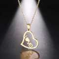Retail Price R1599 TITANIUM (NEVER FADE) GOLD LOVE HEART Necklace 45cm