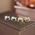 Retail Price R599 TITANIUM (NEVER FADE) GOLD HOLLOW CAT EARRINGS