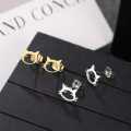 Retail Price R499 TITANIUM (NEVER FADE) SILVER HOLLOW CAT EARRINGS