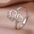 Retail Price R1099 TITANIUM (NEVER FADE) SILVER PAW HEART RING