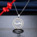 Retail Price R1399 SILVER FIVE STARS Necklace with Simulated Stones 45cm TITANIUM (NEVER FADE)