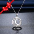 Retail Price R1399 SILVER MOON Necklace with Simulated Stones 45cm TITANIUM (NEVER FADE)