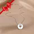 Retail Price R1099 SILVER HOLLOW HEART LOVE Necklace 45cm TITANIUM (NEVER FADE)