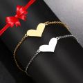 Retail Price R899 SILVER SOLID HEART Bracelet 20cm TITANIUM (NEVER FADE)