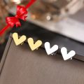Retail Price R699 GOLD SOLID HEART Earrings TITANIUM (NEVER FADE)
