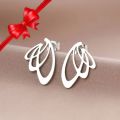 Retail Price R599 SILVER PATTERN Earrings TITANIUM (NEVER FADE)