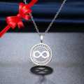 Retail Price R1399 SILVER INFINITY Necklace with Simulated Stones 45cm TITANIUM (NEVER FADE)